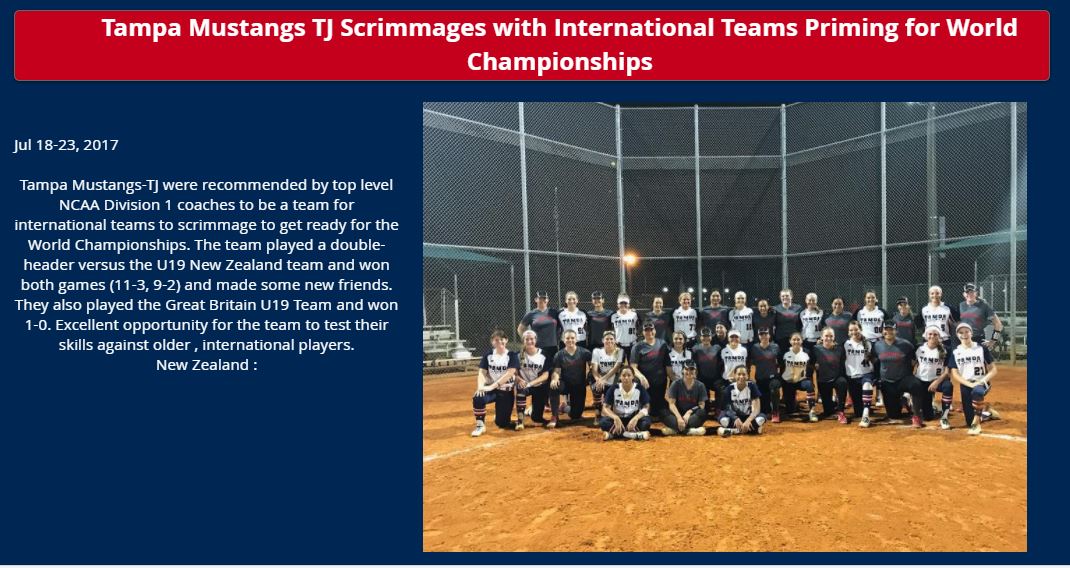 TJ 16u Scrimmages with International Teams.......